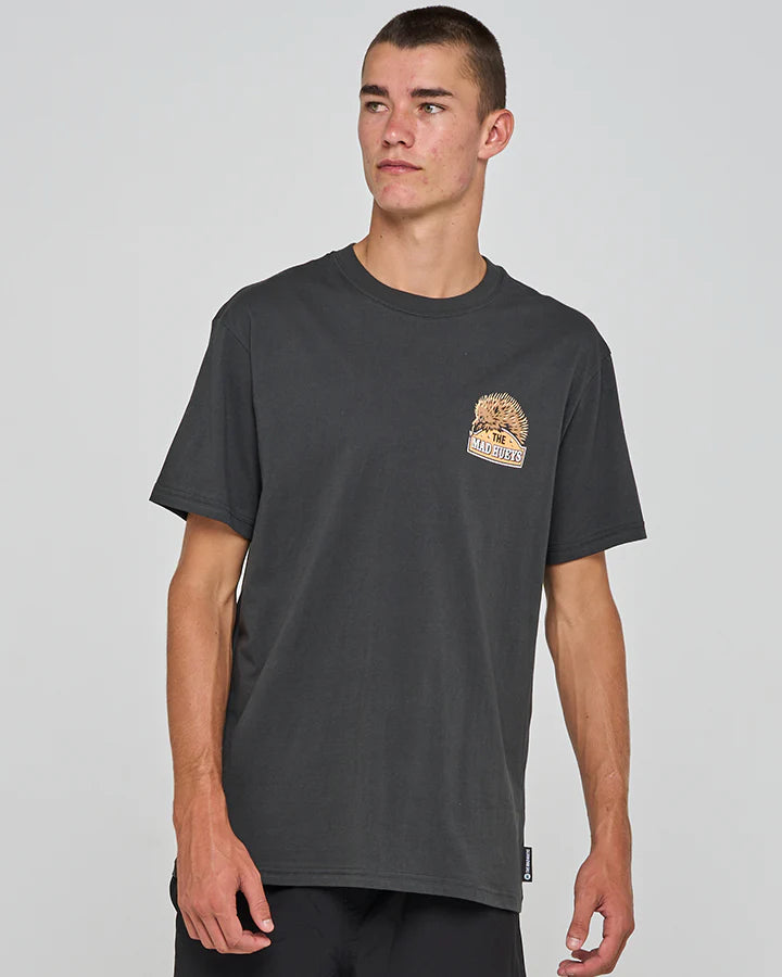 MAD HUEYS SPIKED DRINK | SS TEE - VINTAGE BLACK