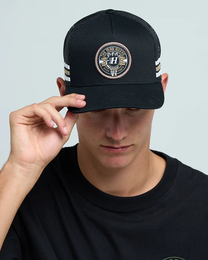 MAD HUEYS SURF HUEYS | TWILL TRUCKER - BLACK