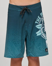 MAD HUEYS SURFING H | YOUTH 17" BOARDSHORT - BLACK