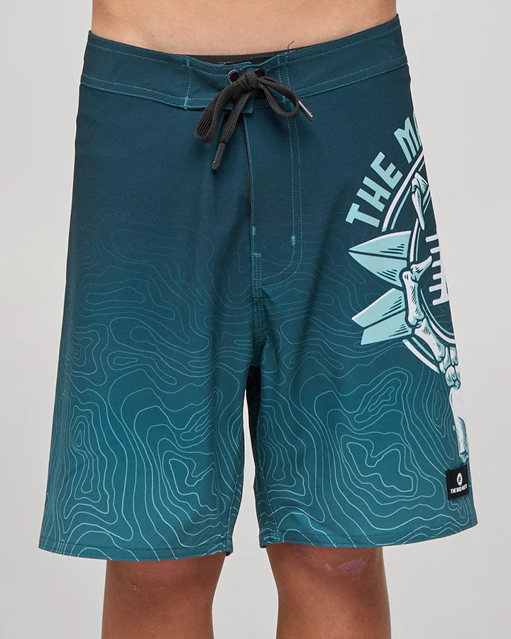 MAD HUEYS SURFING H | YOUTH 17" BOARDSHORT - BLACK