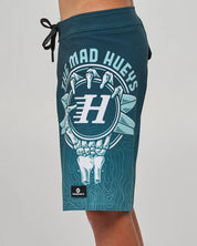 MAD HUEYS SURFING H | YOUTH 17" BOARDSHORT - BLACK