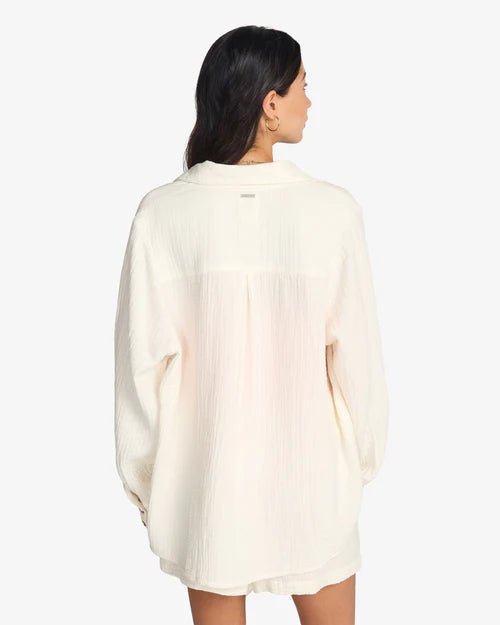 BILLABONG SWELL BLOUSE - SALT CRYSTAL