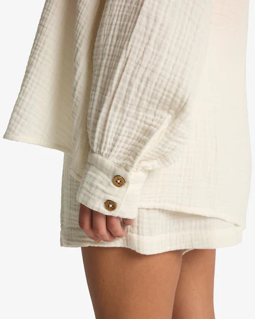 BILLABONG SWELL BLOUSE - SALT CRYSTAL
