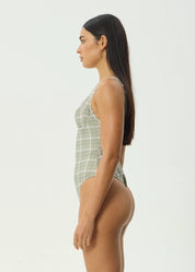 AFENDS SCOUT ONE PIECE – RECYCLED NYLON CHECK UNDERWIRE SWIMSUIT