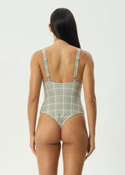 AFENDS SCOUT ONE PIECE – RECYCLED NYLON CHECK UNDERWIRE SWIMSUIT