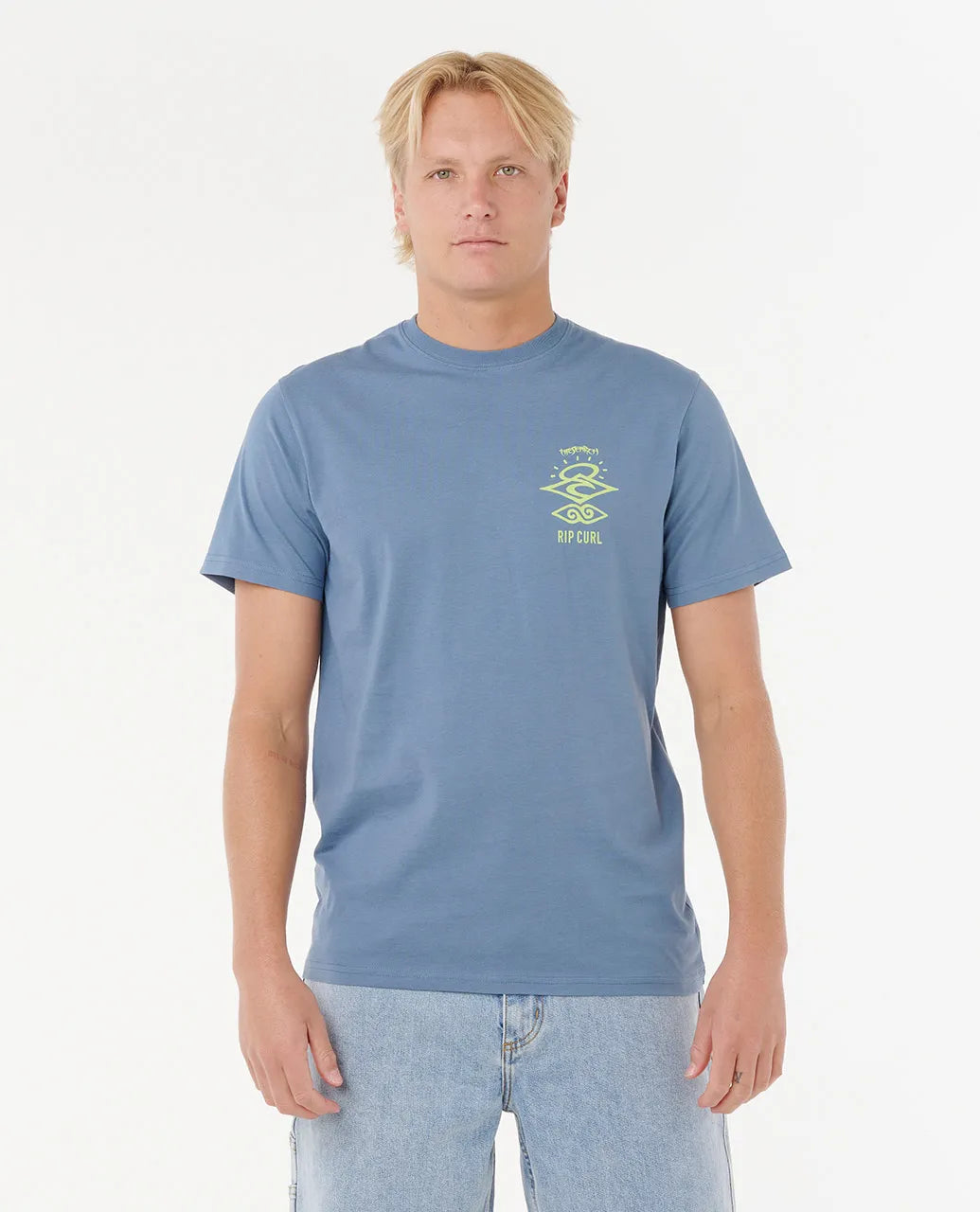 RIP CURL SEARCH ICON TEE - BLUEFIN