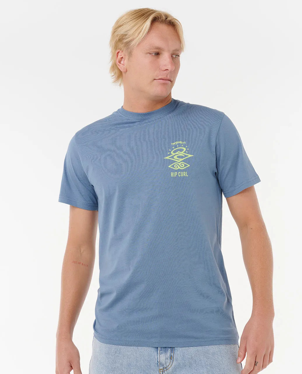 RIP CURL SEARCH ICON TEE - BLUEFIN