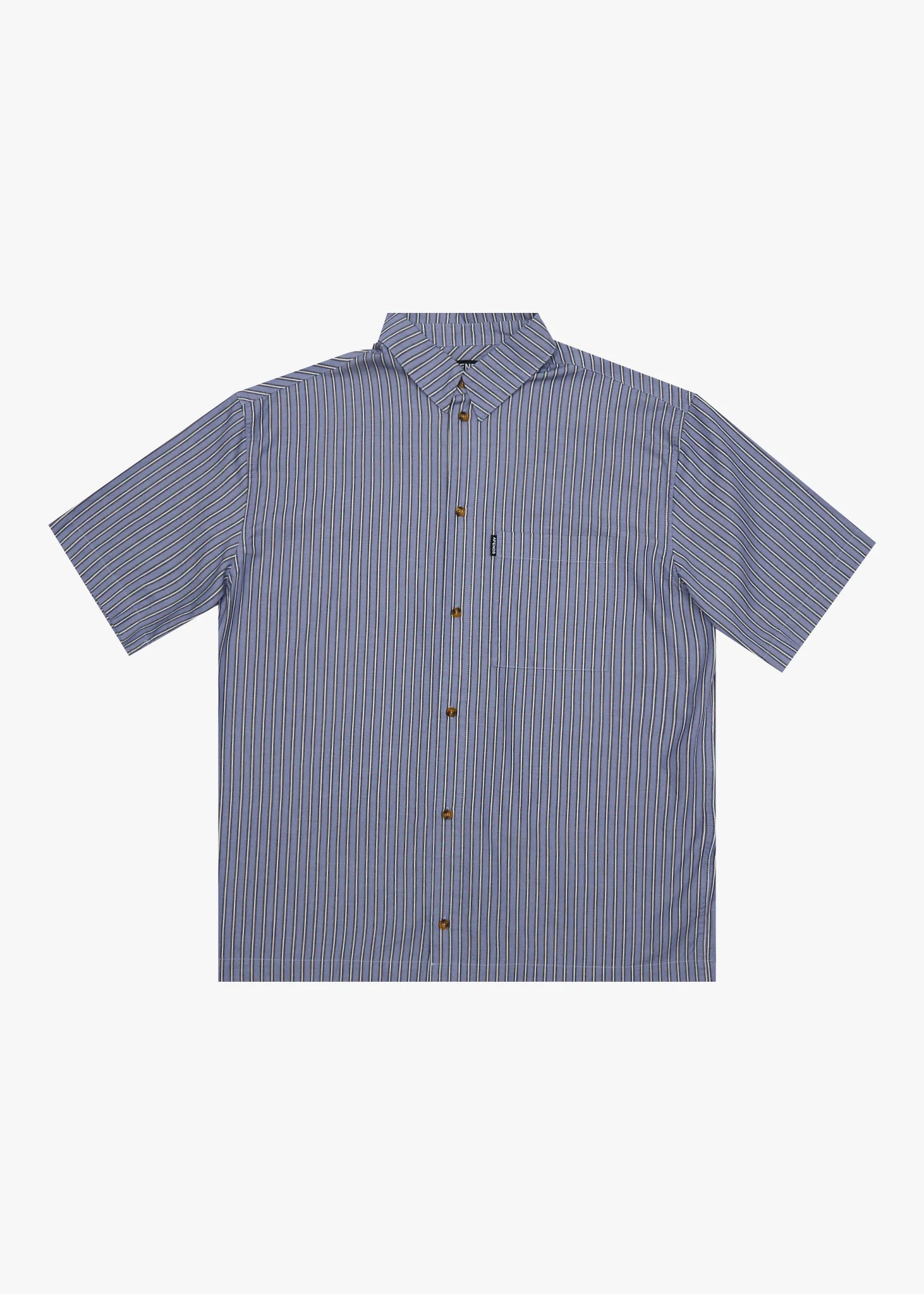 AFENDS SHIPWRECK STRIPE SHORT SLEEVE SHIRT – RECYCLED ORGANIC COTTON OVERSIZED BUTTON-UP