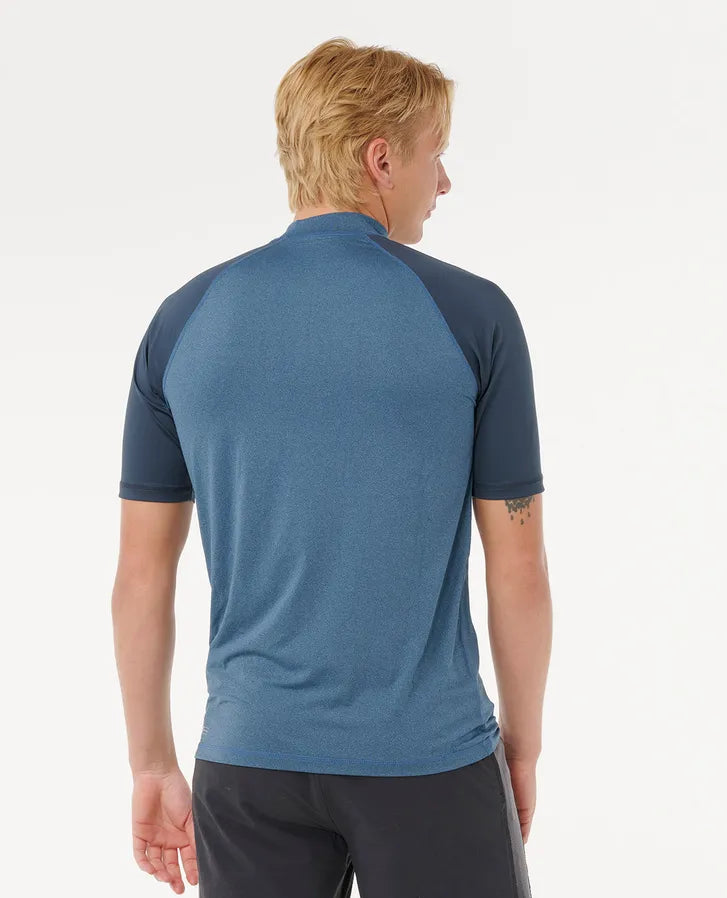 RIP CURL SHOCK UPF S/S - NAVY MARLE