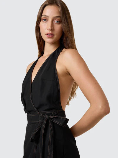 THRILLS SKYE HALTER MINI DRESS