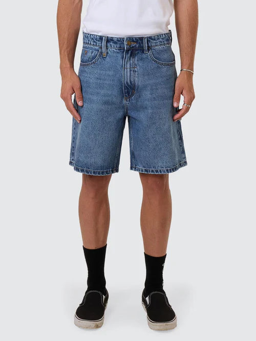 THRILLS SLACKER DENIM SHORT - STONED BLUE