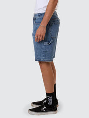 THRILLS SLACKER DENIM SHORT - STONED BLUE
