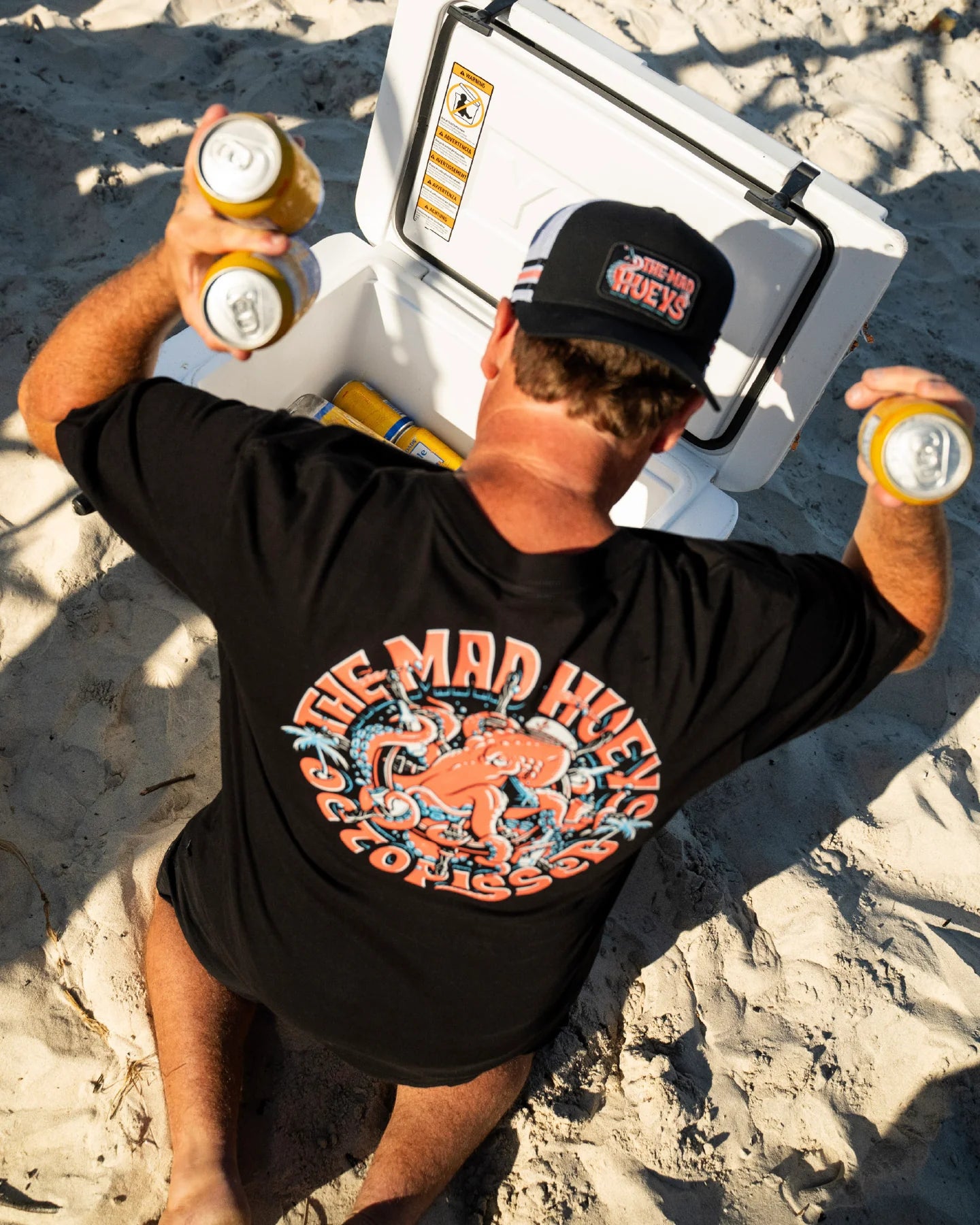 MAD HUEYS TROPIC OCTOPISSED | SS TEE - BLACK