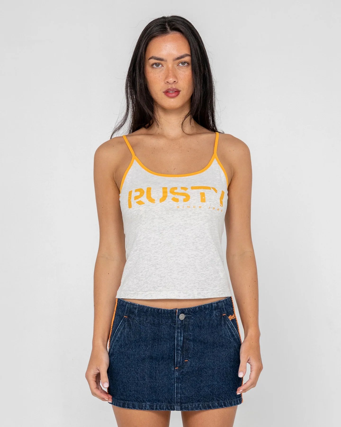 RUSTY TANK GIRL CONTRAST STAPLE SINGLET