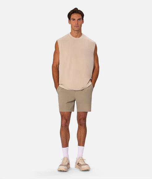 INDUSTRIE THE FREEMAN SLEEVELESS TEE - DUNE