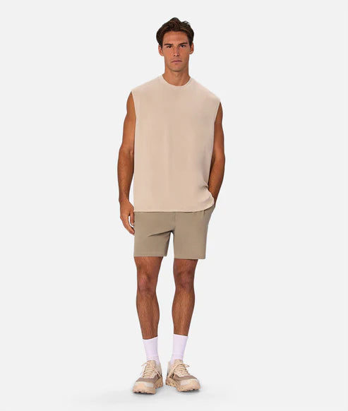 INDUSTRIE THE FREEMAN SLEEVELESS TEE - DUNE
