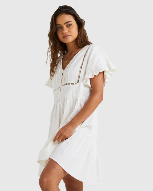 BILLABONG CAMDEN DRESS - SALT CRYSTAL