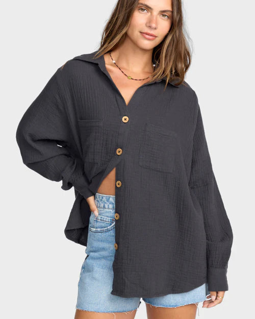 BILLABONG SWELL BLOUSE BLACK