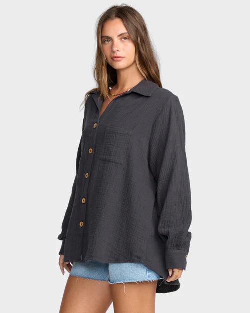 BILLABONG SWELL BLOUSE BLACK