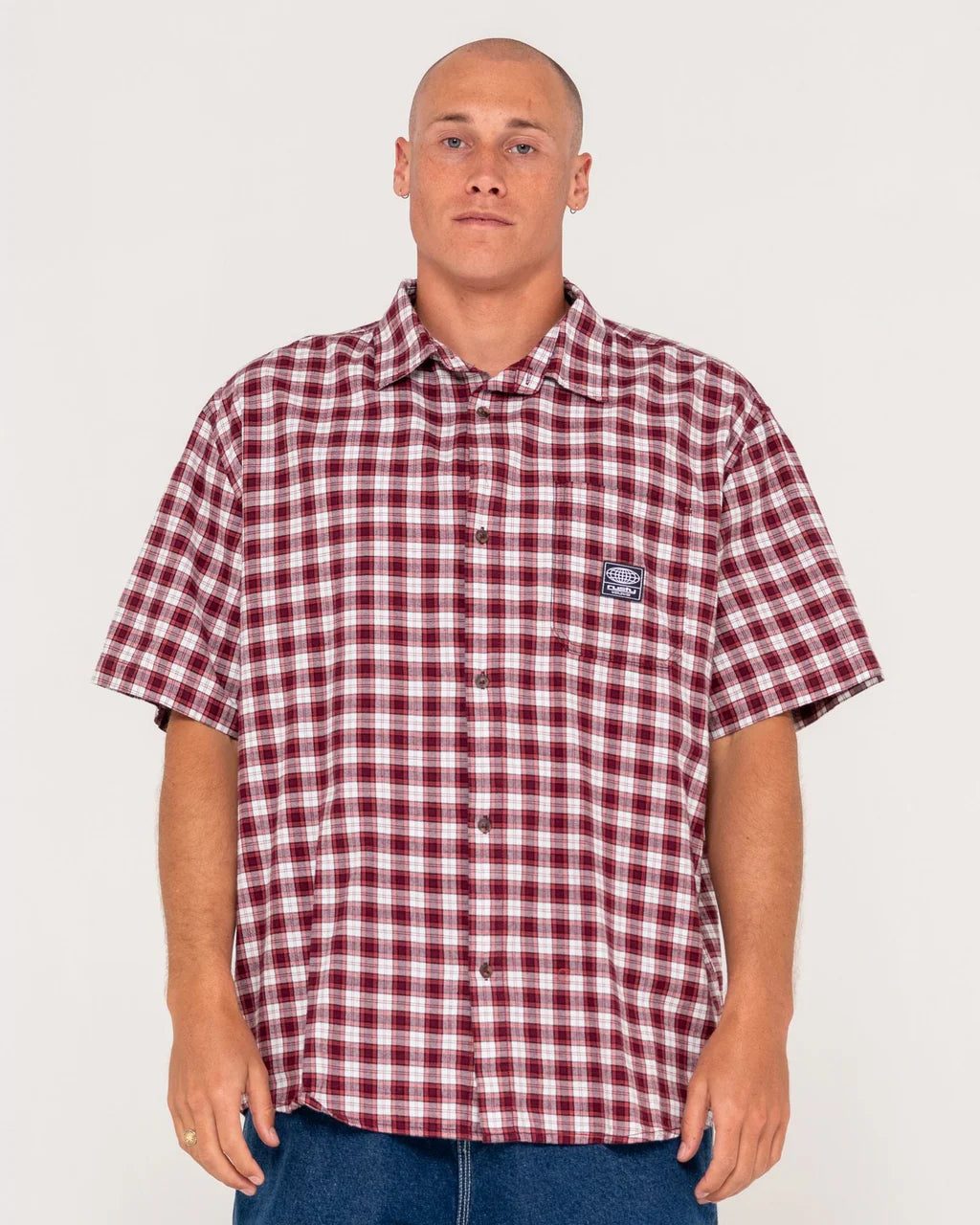 RUSTY WORLDWIDE OVERSIZED CHECK SHIRT