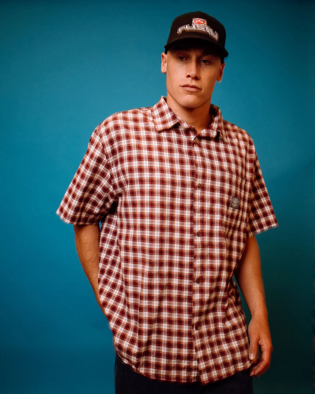 RUSTY WORLDWIDE OVERSIZED CHECK SHIRT
