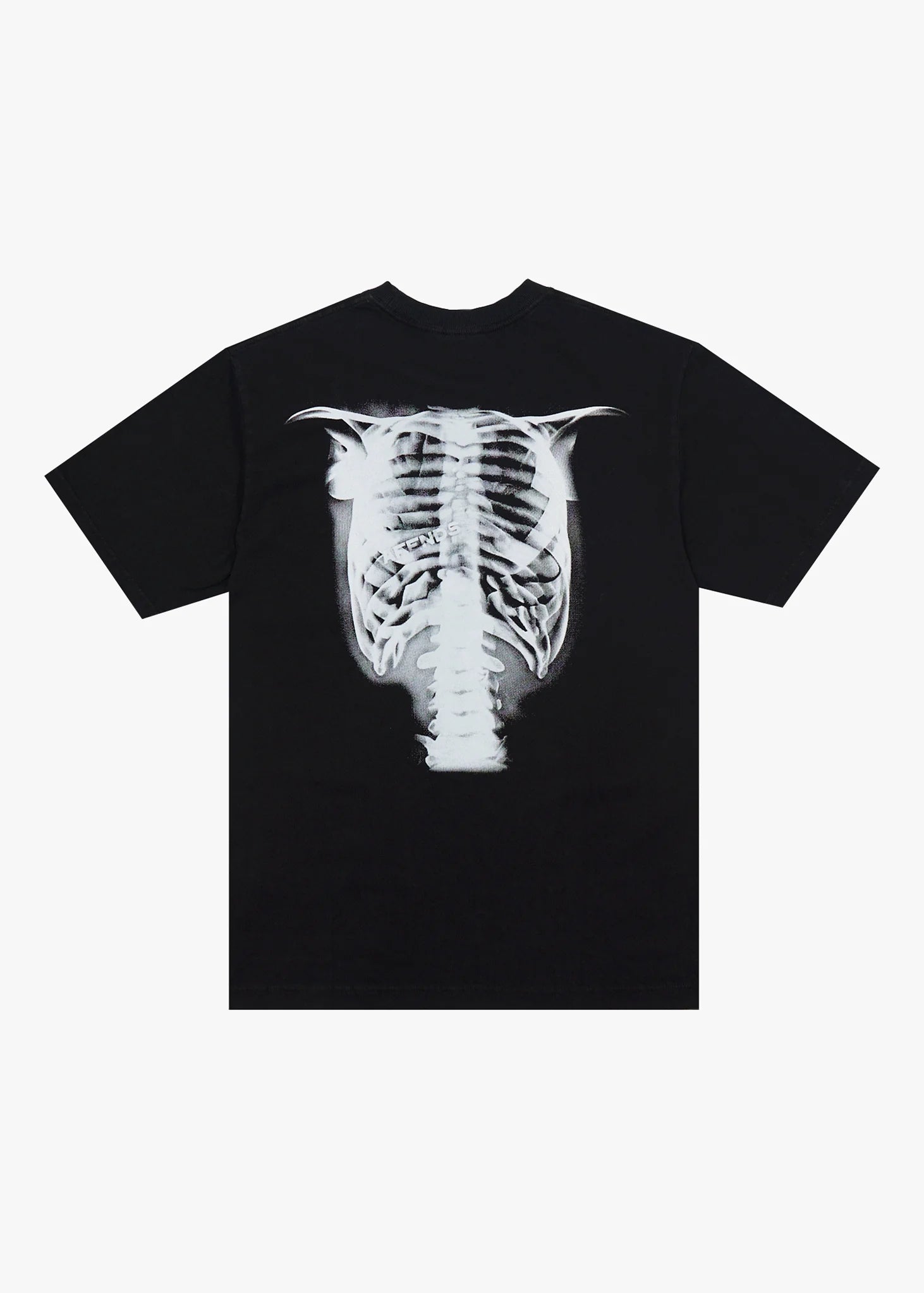 AFENDS X-RAY RETRO TEE – RECYCLED COTTON GRAPHIC T-SHIRT IN STONE BLACK