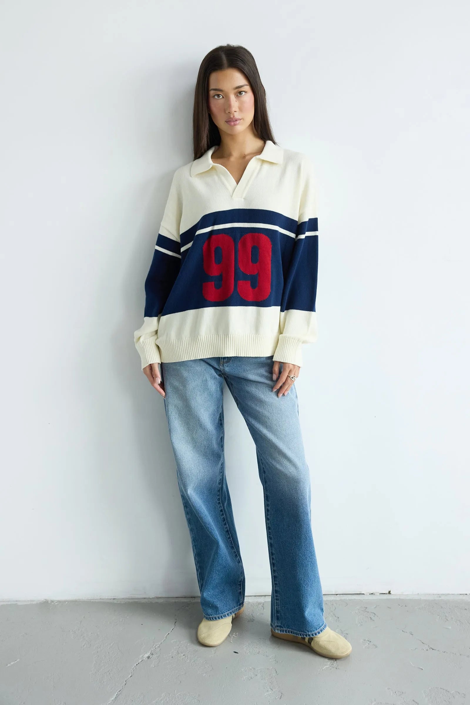 ABRAND 99 RUGBY KNIT – COBALT BLUE