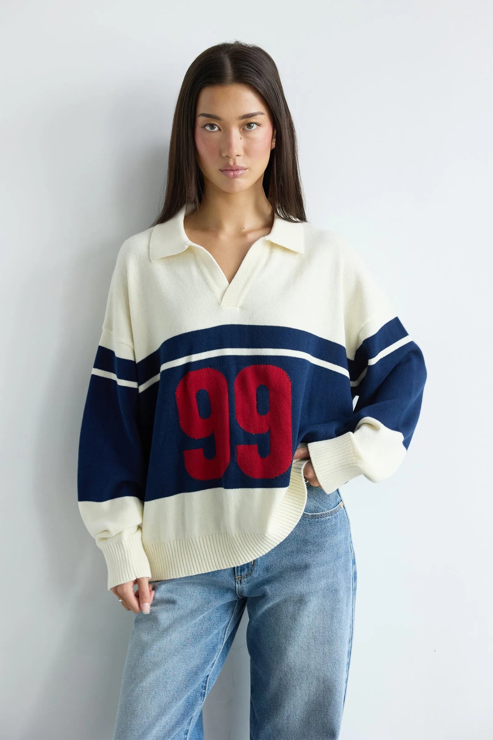 ABRAND 99 RUGBY KNIT – COBALT BLUE