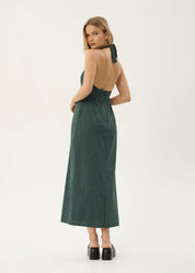 AFENDS ALEXA SEERSUCKER MAXI DRESS – REVERB PINE CHECK