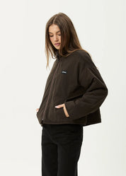 AFENDS BERLIN REVERSIBLE POLAR FLEECE JACKET – COFFEE