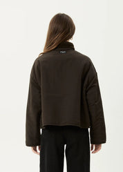 AFENDS BERLIN REVERSIBLE POLAR FLEECE JACKET – COFFEE