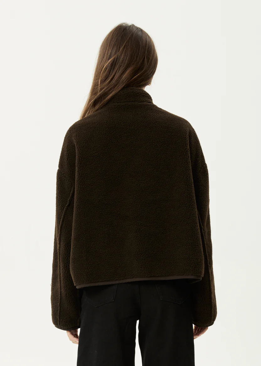 AFENDS BERLIN REVERSIBLE POLAR FLEECE JACKET – COFFEE