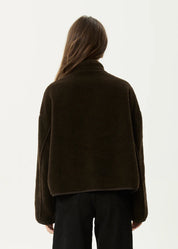 AFENDS BERLIN REVERSIBLE POLAR FLEECE JACKET – COFFEE