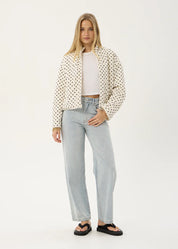 AFENDS BERLIN REVERSIBLE POLAR FLEECE JACKET – MOONBEAM