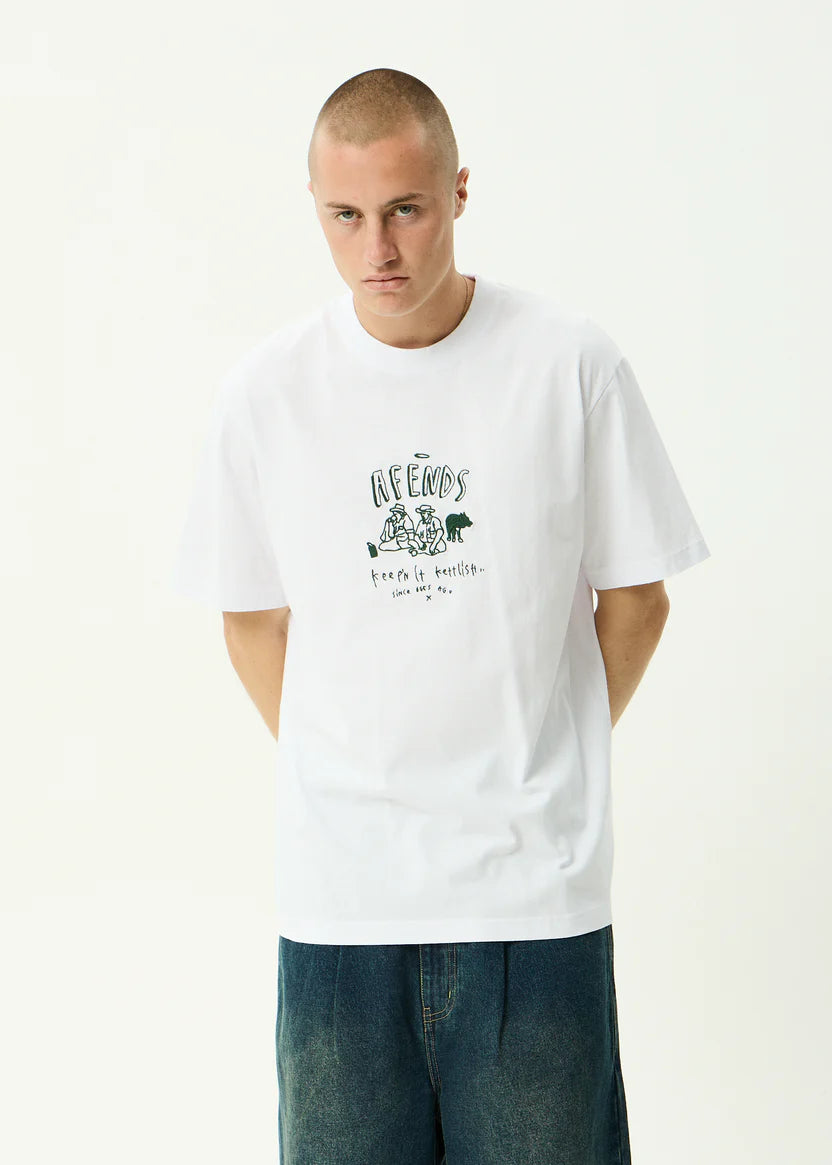 AFENDS CAMP FIRE BOXY TEE – WHITE