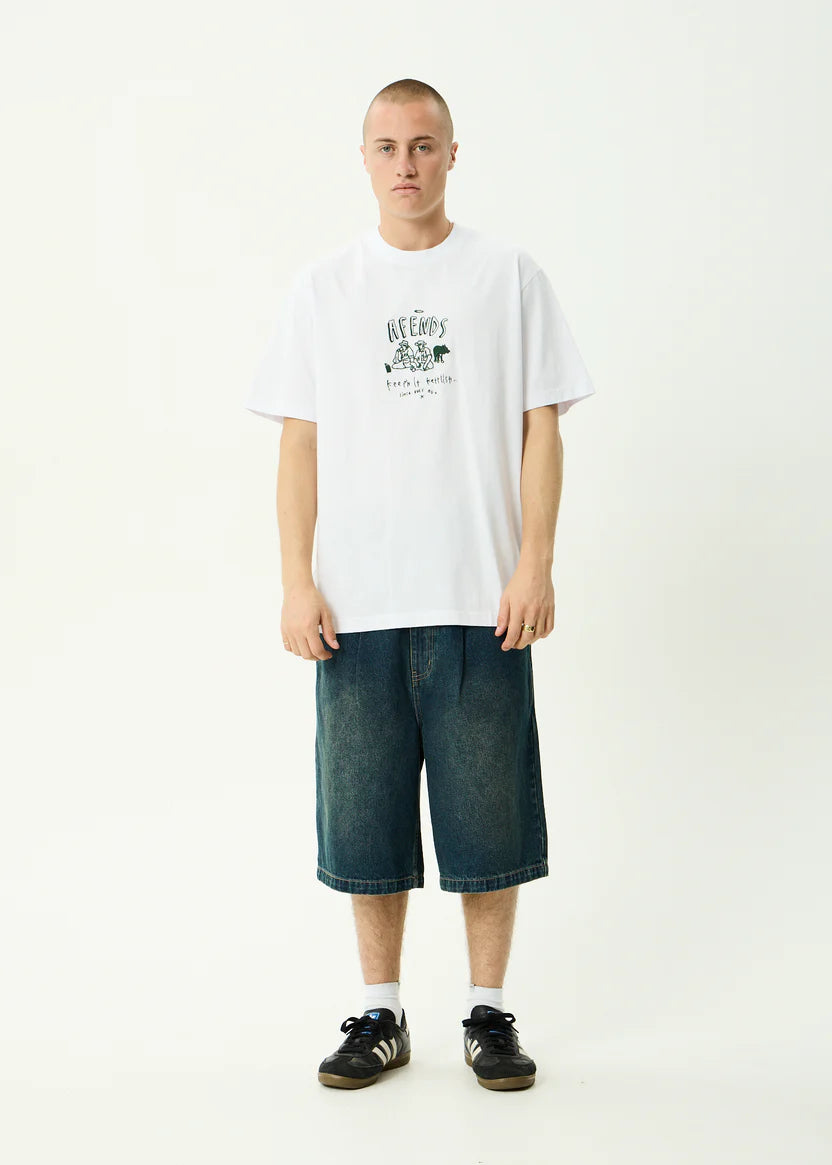 AFENDS CAMP FIRE BOXY TEE – WHITE