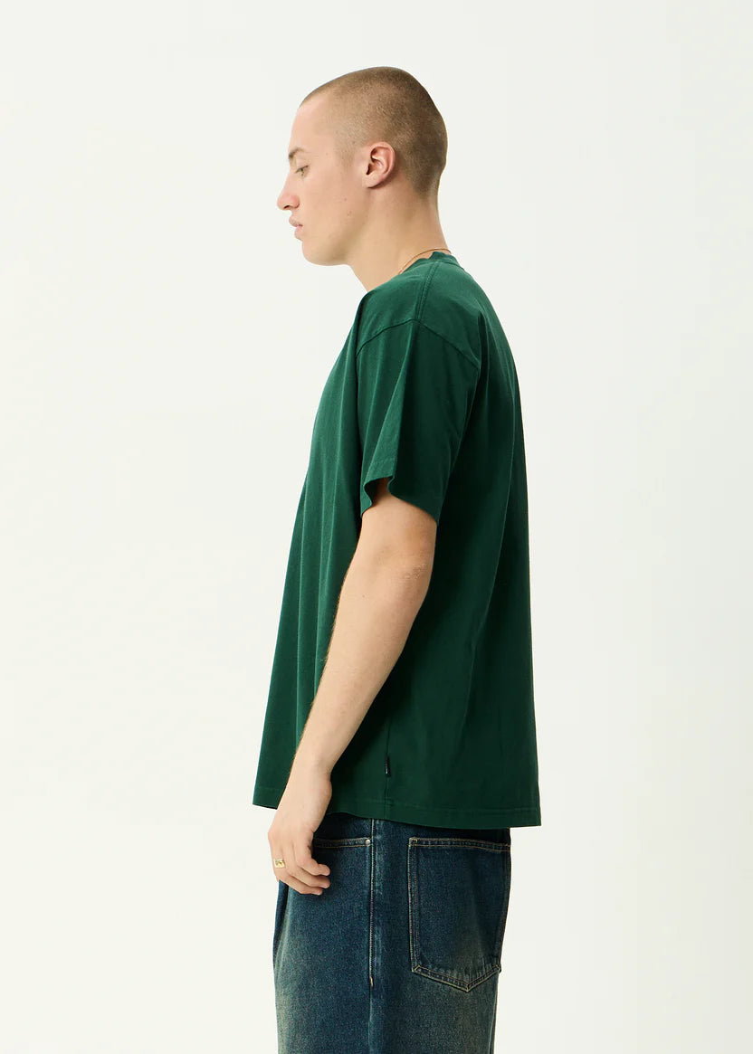 AFENDS CLOCK OFF BOXY TEE – WASHED PINE
