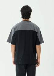AFENDS CONTINGENT BOXY VINTAGE TEE MEN’S RECYCLED GRAPHIC STREETWEAR T SHIRT BLACK