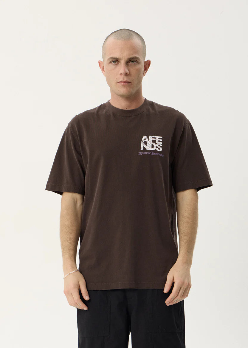 AFENDS FUNNEL RETRO TEE – WASHED COFFEE