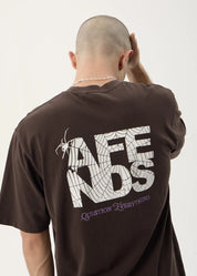 AFENDS FUNNEL RETRO TEE – WASHED COFFEE