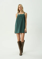 AFENDS INKA SEERSUCKER MINI DRESS – REVERB PINE CHECK