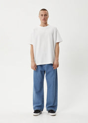 AFENDS PABLO BAGGY DENIM JEAN MEN’S 90S WIDE LEG STREETWEAR WORN BLUE