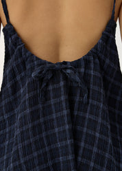 AFENDS SAMMY SEERSUCKER MINI DRESS – THEA MIDNIGHT CHECK