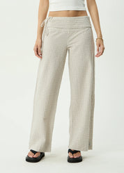 AFENDS SOFIA WIDE LEG PANT – REVERB MOONBEAM CHECK