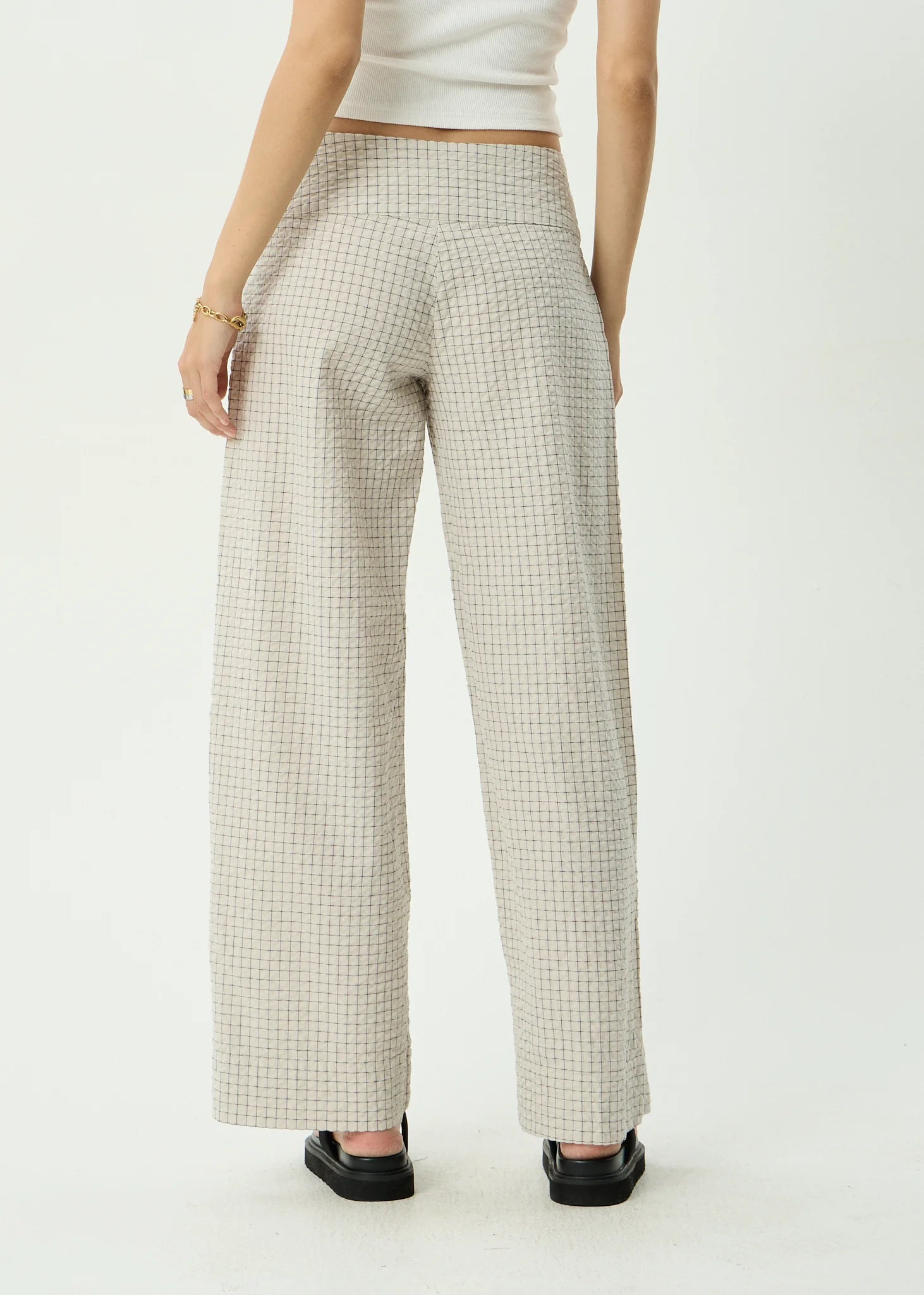 AFENDS SOFIA WIDE LEG PANT – REVERB MOONBEAM CHECK