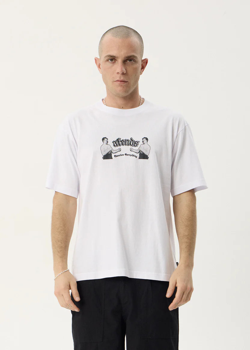 AFENDS STICK EM UP BOXY TEE – WHITE