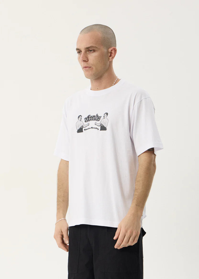 AFENDS STICK EM UP BOXY TEE – WHITE