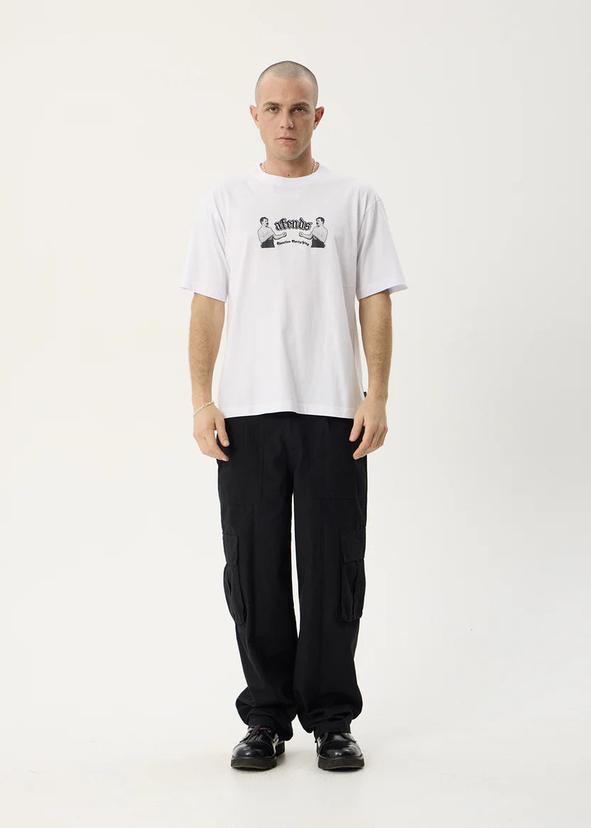 AFENDS STICK EM UP BOXY TEE – WHITE
