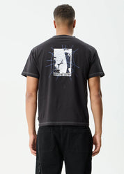AFENDS TANGLED BOXY TEE MEN’S RECYCLED COTTON STREETWEAR T SHIRT STONE BLACK