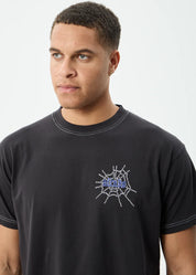 AFENDS TANGLED BOXY TEE MEN’S RECYCLED COTTON STREETWEAR T SHIRT STONE BLACK